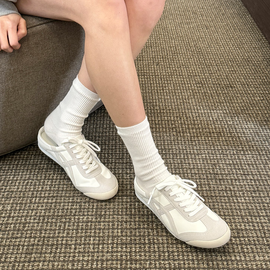 [GIRLS GOOB] Women's Lace Up Comfort Sneakers, Loafers Mules Synthetic Leather - Made in KOREA